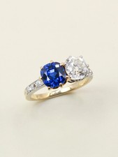 Bague toi et moi saphir