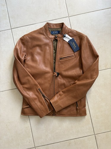 Brown patent leather - leather, biker