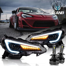 Feux Phare Avant Pour Toyota GT86/Subaru BRZ/Scion FR-S 2012-20 Noir+Led Ampoule