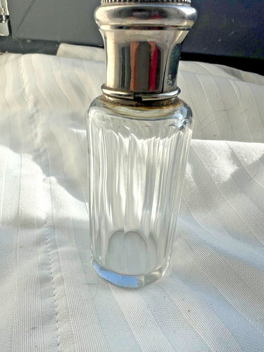 Flacon cristal taillé - taillé, argent