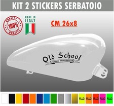 Kit 2 autocollants moto réservoir old school bobber moto chopper harley...