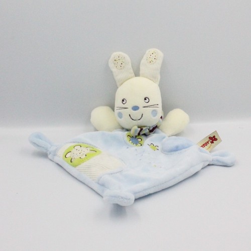 Doudou plat lapin - , bleu