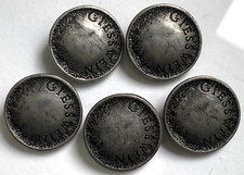 GIESSWEIN Lot de 5 boutons 23 mm - Métal gris pour veste