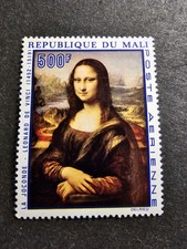 TIMBRE MALI TABLEAU LA JOCONDE