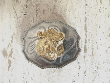 boucle de ceinturon ceinture en métal tête taureau buffle western country