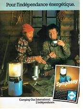 Publicité Advertising  078  1978   camping gaz international  lampe   Symphony