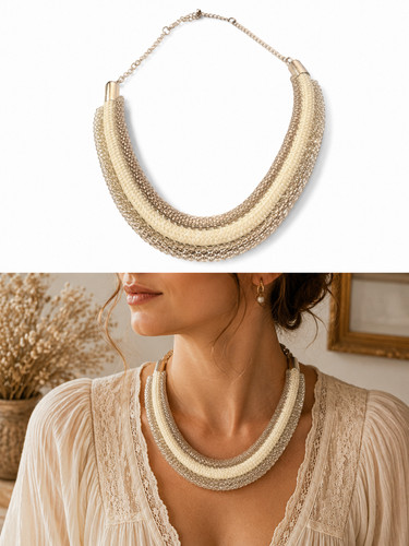 Collier torque ethnique doré