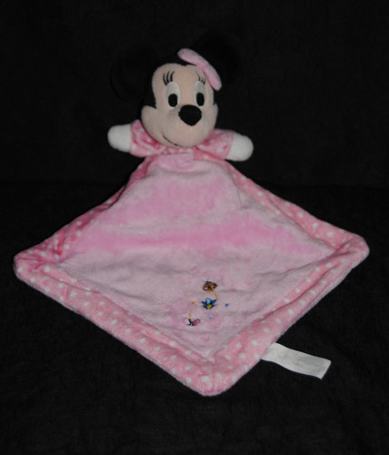 Doudou plat souris minnie rose - plat,