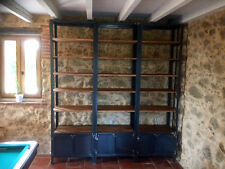 Bibliothèque industriel sur mesure bois et mètal 