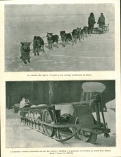 Publicité ancienne document le nouveau traineau issue de magazine 1921