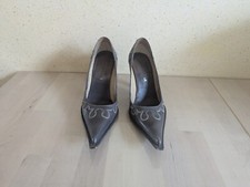 Escarpins santiags cuir gris