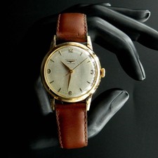 O948 - Montre Longines Or jaune 18K, Poinçon Tête d'Aigle - 34,5 mm dia - 1957