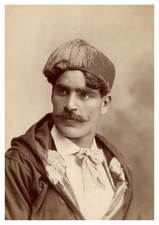 Algérie, Jeune homme portant une chéchia, Tirage vintage, ca.1880 Algérie, Jeune
