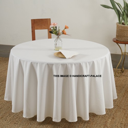 Table tissu blanc - tissu, coton