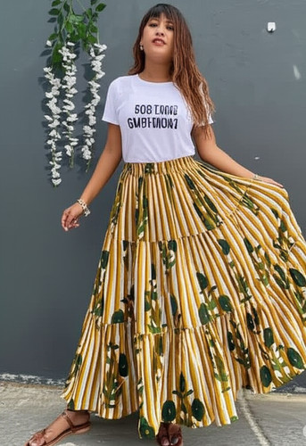 Indien jaune floral - indien,