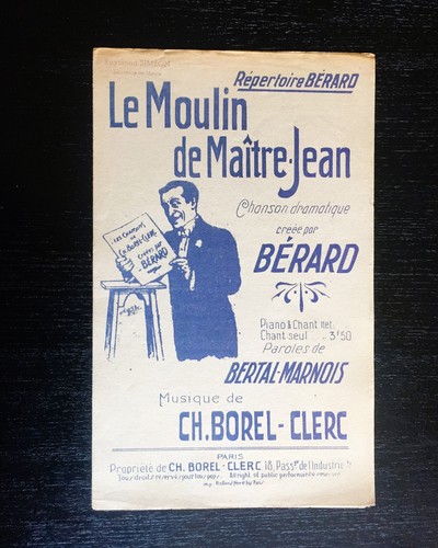 Ancienne partition moulin - ancienne,