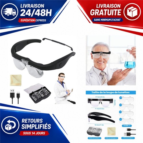 Lunettes loupe led - loupe,