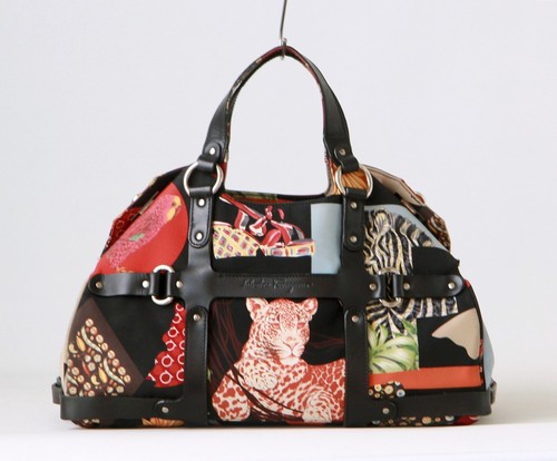 Sac cabas cuir - cuir, imprimé