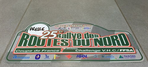 Plaque pvc 25em rallye - plaque,