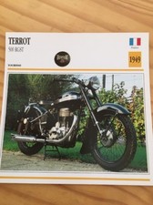 Carte moto Terrot 500 RGST 1949 Collection Atlas France