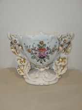 15,5Cm/Ancien vase/église/porcelaine/Paris?Bruxelles?cornet décor peint XIXéme/6