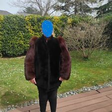Veste Mouton fourrure véritable Renard pleine peau