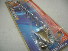 Entrebailleur de fenêtre deux vantaux 20 cm acier chromé