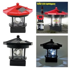 Phare Solaire, Balises Lumineuses Solaires LED étanches Extérieures, Balises