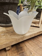 Tulipe  Verre Dépoli Vintage