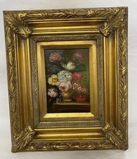 Huile sur bois nature morte