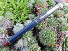 SUPERBE STYLO ROLLER PARKER RIALTO BLEU MARINE MAT EXCELLENT ETAT