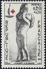 France Yvert Num 1400 ** Croix Rouge Vin  1963