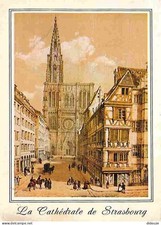 Art - Peinture - Gravure Lithographie ancienne - Strasbourg - D'après une litho