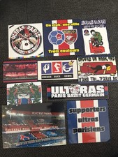 Lot cartes photos stickers ultras Paris PSG Fans