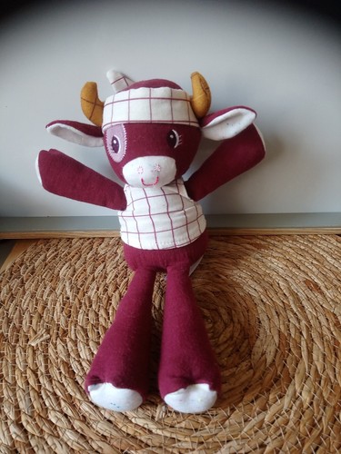 Peluche doudou vache - , rosalie