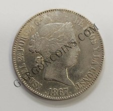 Isabel II 1 Écu 1867 De