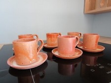 6 TASSES A CAFE ET SOUS TASSES