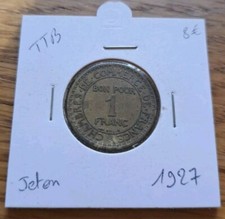 Piece Bon 1 FRANC - COMMERCE (Br/Alu) - 1927 - RECHERCHEE & QUALITE TTB+ !