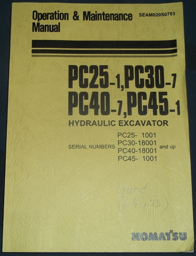 Komatsu pc25 pc30 pc40 - komatsu, pc25-1