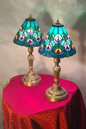 Paire lampe bronze ancienne - paire,