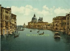 VENISE gondoles photochrome vers 1890 Italie - 16 x 22 cm