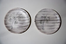  2 assiettes vintage 1960 Chatons french mid century modern handpainted 2 plates
