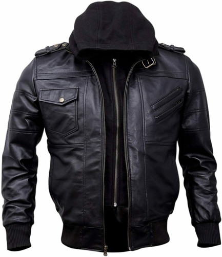 Blouson bomber noir capuche - bomber, à