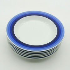 Germany. Rosenthal. Studio-linie 6 assiettes creuses porcelaine 4 bleus Karnagel