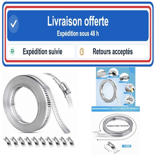 Collier serrage inox 304 5m - inox,
