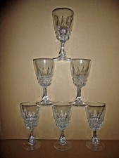 6 VERRES a digestif 6 cl , modèle POMPADOUR cristal d'arques France lot série