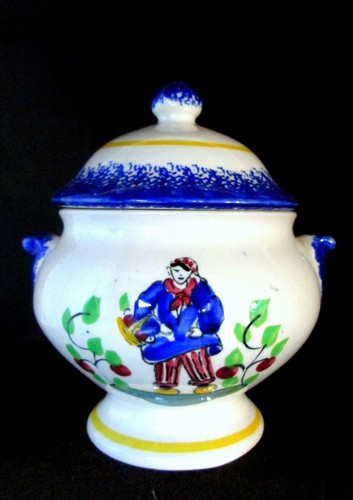 Sucrier bonbonnière faience - bonbonnière,