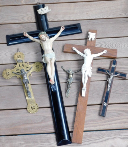 Vintage lot crucifix croix - lot,