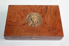 Superbe et ancien coffret en acajou et médaille Orphée signée COUDRAY
