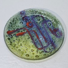 Assiette plat vintage en verre